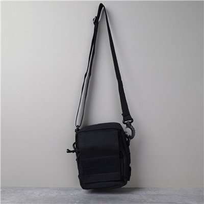 Сумка дорожная через плечо 15х12х9 см черная / MR10D /уп 1/подарок мужчине