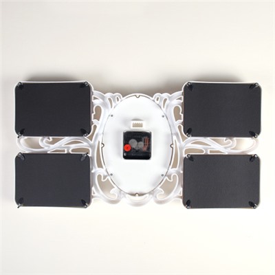 Фоторамка коллаж с часами 52х27 см / 082 /уп 18/ 4 фото