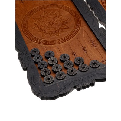 Нарды классические с гравировкой «Конь» 45×45 см, деревянные