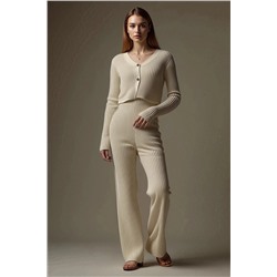 Костюм вязаный теплый с брюками и кофтой #7