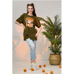 Футболка 8374 Чебурашка (Хаки)