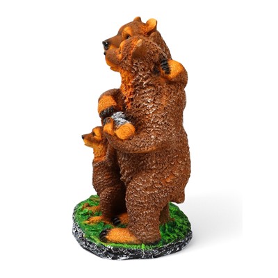Садовая фигура из полистоуна «Мишки-семейка», 45×25×32 см