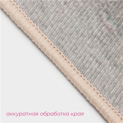 Коврик для дома Доляна «Фло», 60×100 см, серый