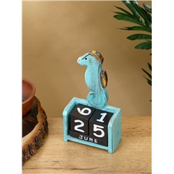 Календарь настольный «Морской конёк», 11×5×19 см, дерево, бирюзовый