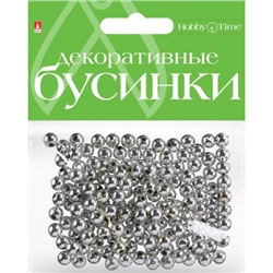 Бусины круглые серебряные  6 мм 2-371/04 Альт