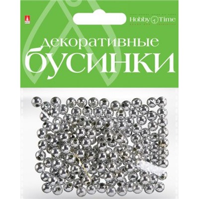 Бусины круглые серебряные  6 мм 2-371/04 Альт