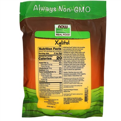 Now Foods, Real Food, ксилитол, 1134 г (2,5 фунта)