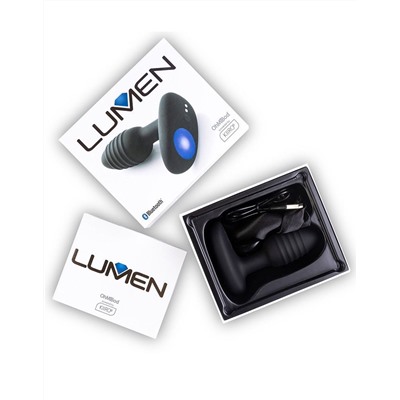 Черный интерактивный вибратор OhMiBod Lumen for Kiiroo с подсветкой - 10,2 см.