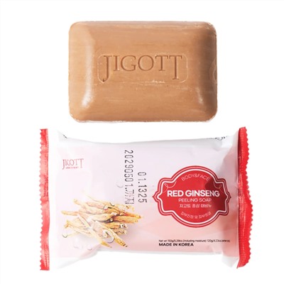 Jigott Мыло-скраб для лица и тела с экстрактом красного женьшеня / Red Ginseng Scrub Soap, 150 г 25818