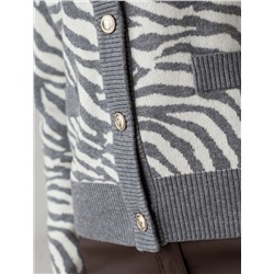 Жакет жаккардовой вязки с кашемиром