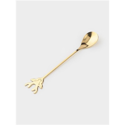 Чайная ложка Magistro «Хьёрт», длина 15 см, нержавеющая сталь, золотистая