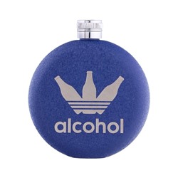 Фляжка Alcohol, нержавеющая сталь, круглая, 150 мл, 5 oz
