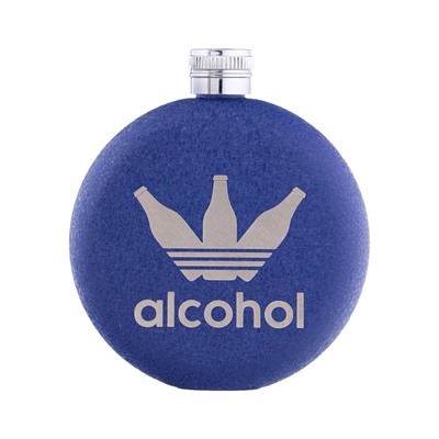 Фляжка Alcohol, нержавеющая сталь, круглая, 150 мл, 5 oz