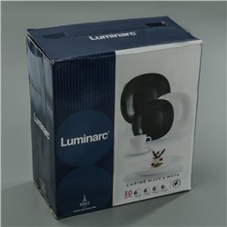 Сервиз столовый Luminarc Carine White&Black, 30 предметов, стеклокерамика, белый, чёрный