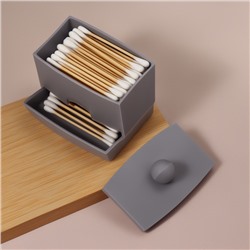 Органайзер для ватных палочек, с крышкой, 9×6.5×7.5 см, МИКС