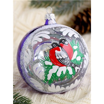 Ёлочный шар «Зимняя ветка», новогодний, d=9.5 см, МИКС