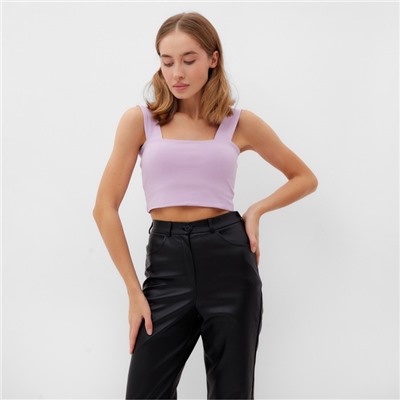 Топ женский MINAKU: Basic line, лавандовый, размер 48
