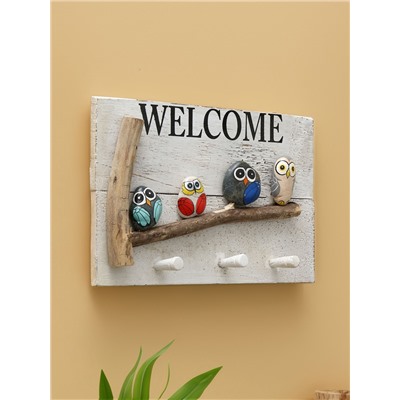 Вешалка WELCOME, 31×6.5×21 см, дерево албезия