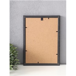 Фоторамка для фото 21×29.7 см (A4) «МИРАМ», пластик, чёрный, (пластиковый экран)