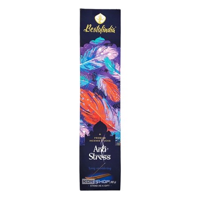 Ароматические палочки «Анти-стресс» с подставкой Bestofindia, Индия, 20 шт.