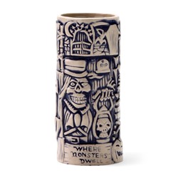 Стакан для коктейлей «Тики», 550 мл, череп, керамика, бежевый