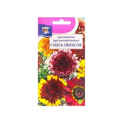 Набор семян Хризантема многолетняя «Смесь окрасок», крупноцветковая, 5 шт. «Мой выбор»