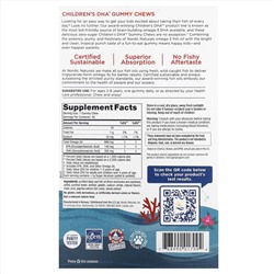 Nordic Naturals, Children's DHA, жевательные таблетки с ДГК, со вкусом тропических фруктов, 600 мг, 30 жевательных таблеток
