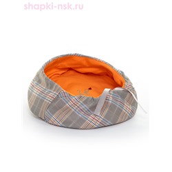 Ирэн плащевка клетка Берет женский (56-58)