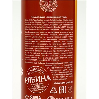 Подарочный набор новогодний «Дед Мороз», гель для душа 2 шт х 150 мл, мочалка, URAL LAB