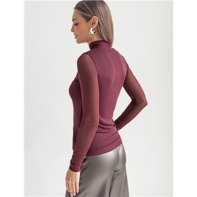 Водолазка с прозрачными рукавами