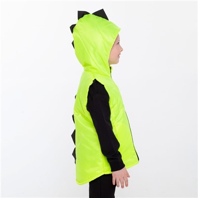 Жилетка с капюшоном детская, цвет салатовый, рост 92-98 см