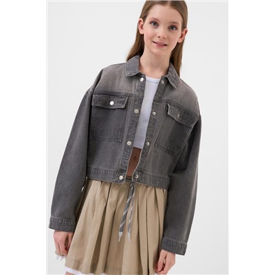 Куртка текстильная джинсовая для девочек PLAYTODAY, 1243740