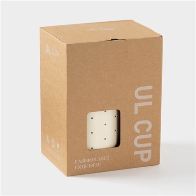 Кружка «Милый кот», 400 мл, 13.3×9.5×16 см, керамика, бежевая