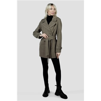 01-12247 Пальто женское демисезонное (пояс)