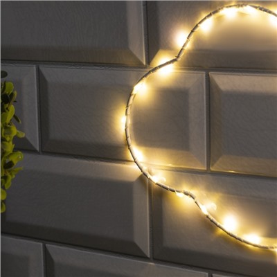 Светодиодная фигура «Облако» 29.5×18 см, металл, батарейки ААх2 (не в комплекте), свечение тёплое белое