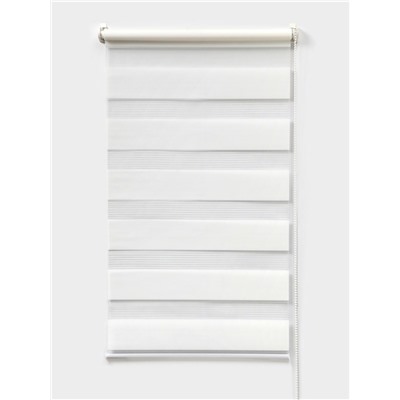 Штора рулонная 50×160 см «День и Ночь», по полотну 46×160 см, белая