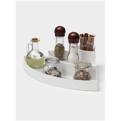 Подставка для специй 3 яруса Griten, угловая, 30×30×8.7 см, белая