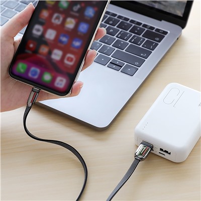Кабель USB - Apple lightning Hoco U74 12W 120см 2,4A  (black)