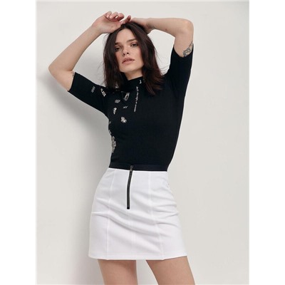 Юбки CONTE LU 1621 Фактурная mini-юбка А-силуэта на молнии