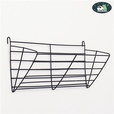 Кормушка для сена, 28×9×10 см, металл, чёрная