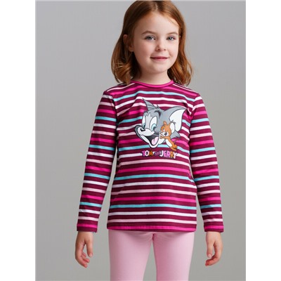 Фуфайка трикотажная для девочек (футболка с длинными рукавами)