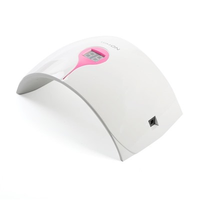 Лампа для гель-лака Luazon LUF-13, LED, 24 Вт, 15 диодов, дисплей, 220 В, бело-розовая