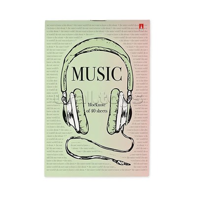 Блокнот А6 40 л. "Soundmania" 4 вида