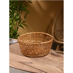 Корзина плетёная «Клоус», 32×32×13 см, бамбук, светлая