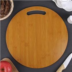 Доска для подачи Доляна «Цинза», d=32 см, толщина 0.8 см, бамбук