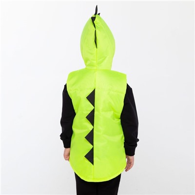 Жилетка с капюшоном детская, цвет салатовый, рост 92-98 см