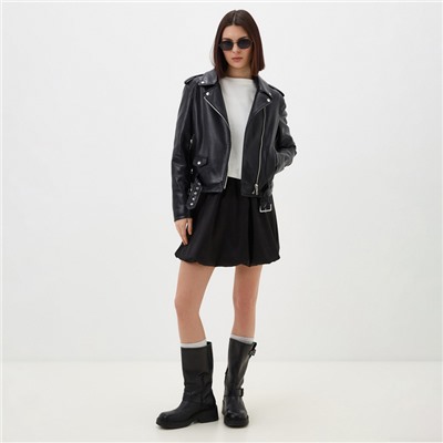 Юбка баллон мини женская MIST, размер L, чёрная