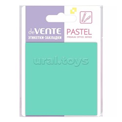 Самоклеящиеся этикетки-закладки "Pastel" пластиковые полупрозрачные, 76x76 мм, 50 листов, изумрудные
