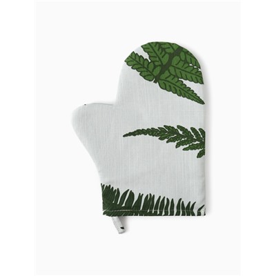 Варежка-прихватка «Этель. Папоротник», 20×27 см, репс 220 г/м², 100% хлопок
