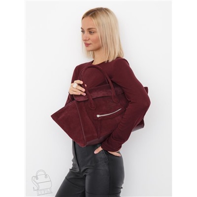Сумка женская кожаная 999027NN wine red Natale Navetta